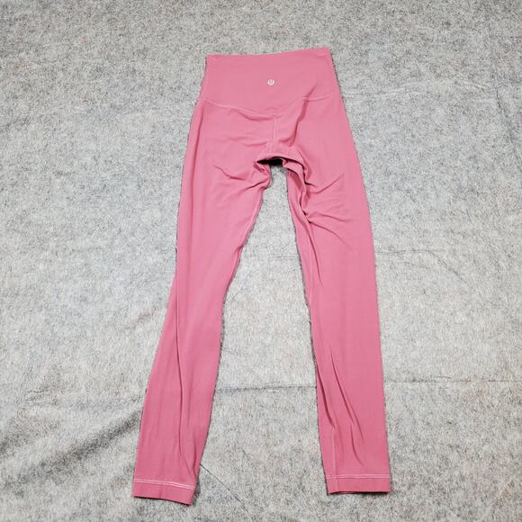 Lululemon Leggings Womens 2 Align II 25" Moss Rose Pink Yoga Run Soft Gym‎ - Picture 6 of 8